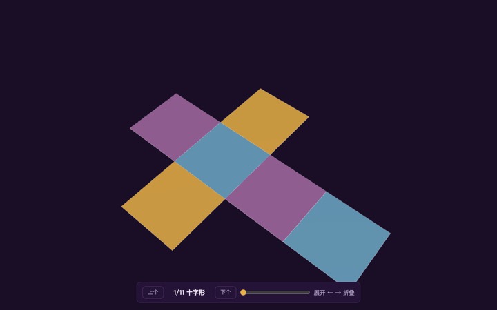 正方体的11种展开图 界面实拍